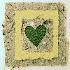 Emerald Heart - Hand made Valentine Card