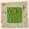 Green Heart - Hand made Heart Card