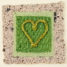 Green Heart - Hand made Heart Card