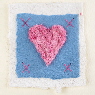 Alpaca Heart Blue - Handmade Valentine Cards