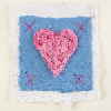 Alpaca heart blue valentines card