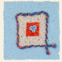 Blue heart valentine card