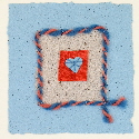 Blue Heart - Hand made Valentine Card