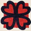 Four Hearts - Hand made Valentine Card