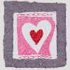 Red & White Hearts - Hand crafted Valentines Card