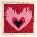 Royal Hearts handmade valentines card