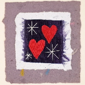 Starlight Hearts valentine card