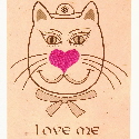 Valentine Cat card