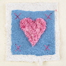 Alpaca heart blue valentines card
