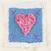 Alpaca Heart Blue - Handmade Valentine Cards