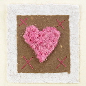 Alpaca heart brown valentines card