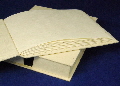 Handmade lokta paper journal open on case
