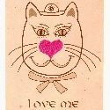 Valentine Cat card
