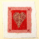 White Heart - Handmade Heart Card
