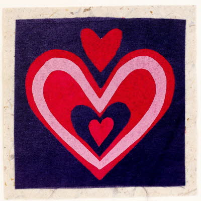 Carnival Hearts valentine card