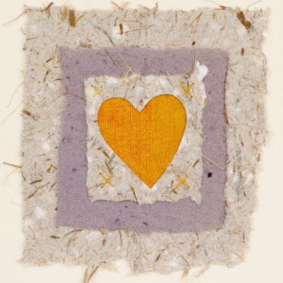Amber Heart valentine card