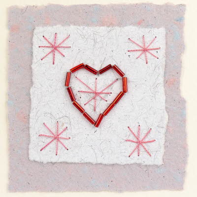 Garnet Heart valentine card