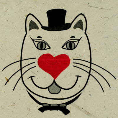 Gentleman cat valentines card