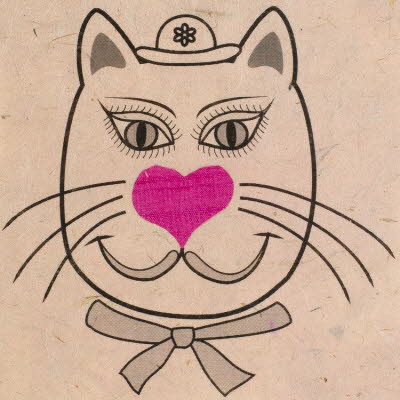 Lady cat valentines card