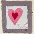 Pink Hearts valentines card